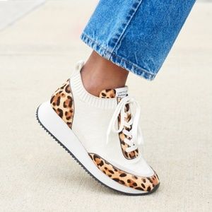 NWT Loeffler Randall leopard Remi Sneakers